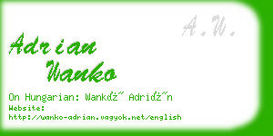 adrian wanko business card